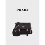 Prada Men's Messenger Bag in Re-Nylon and Saffiano Leather