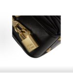 Miumiu Arcadie Matelassé Nappa Goat Leather Small Bowling Handbag Black - Image 6