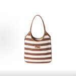 Miumiu IVY Summer Two-Tone Striped Canvas Tote Bag - Image 3