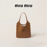 Miumiu Cowhide Leather Tote Shoulder Bag