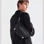Prada Men's Re-Nylon Saffiano Leather Messenger Bag - Adjustable Strap - Image 2
