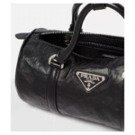 Prada Pleated Soft Sheepskin Top Handle & Shoulder Bag - Image 4