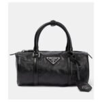 Prada Pleated Soft Sheepskin Top Handle & Shoulder Bag