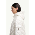 Moncler Women's diamond-patterned lightweight down jacket with lining and hood - Image 4