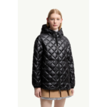 Moncler Women's diamond-patterned lightweight down jacket with lining and hood - Image 2