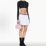 Miumiu Arcadie Matelassé Nappa Goat Leather Small Bowling Handbag Pink - Image 2