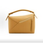 Loewe Small&mini Puzzle Bag Classic Calfskin Anagram Embossing Removable Shoulder Strap Desert Yellow - Image 3