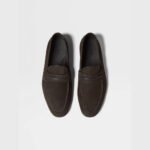 ZEGNA Men's Dark Brown SECONDSKIN MOCASSIN Loafers - Image 2