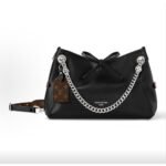 LOUIS VUITTON New CarryAll Cargo BB Black Lambskin Hobo Shoulder Bag