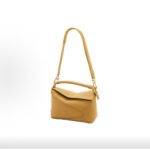 Loewe Small&mini Puzzle Bag Classic Calfskin Anagram Embossing Removable Shoulder Strap Desert Yellow - Image 6