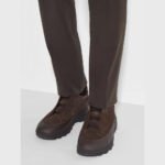 ZEGNA Brown Leather and Suede TRIPLE STITCH MONTE Luxury Casual Sneakers - Image 3