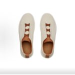 Zegna Triple Stitch Men's Linen Canvas Round Toe Slip-on Low-top Sneakers - Image 3