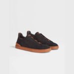 ZEGNA Black Suede Triple Stitch Luxury Casual Shoes - Image 3