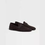 ZEGNA Men's Dark Brown SECONDSKIN MOCASSIN Loafers - Image 3
