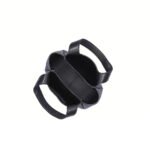 PRADA Black Mini Leather Basket Top-Handle Bag - Image 3