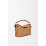 Loewe Small Puzzle Bag Classic Calfskin Anagram Embossing Removable Shoulder Strap - Image 5