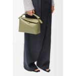 Loewe Small Puzzle Bag Classic Calfskin Anagram Embossing Removable Shoulder Strap - Image 4