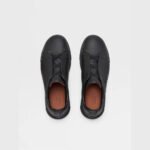 ZEGNA Men's Black Deerskin Triple Stitch Luxury Casual Shoes - Image 3