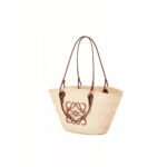 Loewe Women's Anagram Calfskin-Embroidered Palm-Woven Medium Basket Tote - Image 3