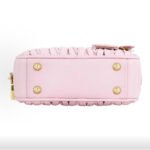 Miumiu Arcadie Matelassé Nappa Goat Leather Small Bowling Handbag Pink - Image 5