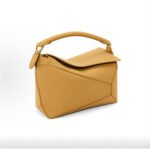 Loewe Small&mini Puzzle Bag Classic Calfskin Anagram Embossing Removable Shoulder Strap Desert Yellow - Image 2
