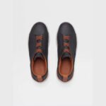 ZEGNA Men's Deerskin Triple Stitch Luxury Casual Shoes - Black - Image 4