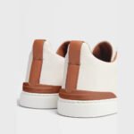 ZEGNA Men's Deerskin Triple Stitch Luxury Casual Shoes - White - Image 5