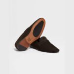 ZEGNA Men's Dark Brown SECONDSKIN MOCASSIN Loafers - Image 5