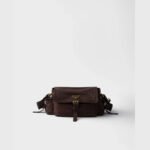 PRADA Explore Medium Nappa Sheepskin Shoulder Bag -Auburn