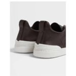 ZEGNA Men's Dark Brown Triple Stitch SECONDSKIN Calfskin Luxury Casual Shoes - Image 7