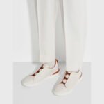 ZEGNA Men's Deerskin Triple Stitch Luxury Casual Shoes - White - Image 2