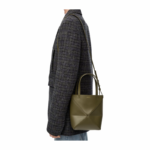 Loewe Mini Polished Calfskin Puzzle Fold Tote & Shoulder Bag
