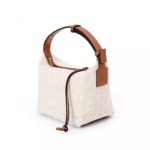 Loewe Small Cubi Anagram Tote Bag  Box Bag in Jacquard and Calfskin - Image 2