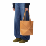 LOEWE Shiny Calfskin Puzzle Fold Tote Bag - Image 3