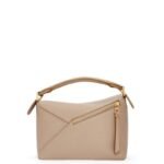 Loewe Small Puzzle Bag Classic Calfskin Anagram Embossing Removable Shoulder Strap - Image 3