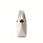 PRADA White Mini Leather Basket Top-Handle Bag - Image 2