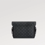 LOUIS VUITTON Men's Soft Canvas Messenger Bag with Double Buckle - Image 6