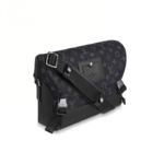 LOUIS VUITTON Men's Soft Canvas Messenger Bag with Double Buckle - Image 4