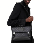 LOUIS VUITTON Men's Soft Canvas Messenger Bag with Double Buckle - Image 2
