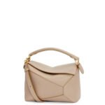Loewe Small Puzzle Bag Classic Calfskin Anagram Embossing Removable Shoulder Strap