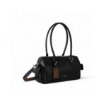 LV Women's Speedy Cargo Black Lambskin Bowling Bag - Image 5