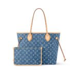 Louis Vuitton Denim Neverfull MM Tote Bag - Image 3