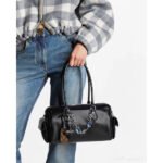 LV Women's Speedy Cargo Black Lambskin Bowling Bag - Image 3