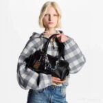 LV Women's Speedy Cargo Black Lambskin Bowling Bag - Image 2