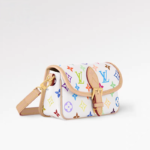LV x Takashi Murakami White Multicolore Nano Baguette Handbag - Image 2