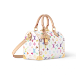 LV x Takashi Murakami White Multicolore Speedy 25 New Pillow Bag - Image 4