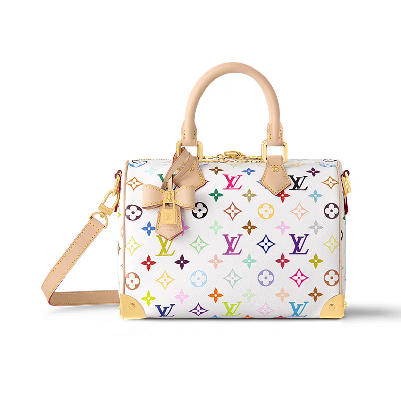 微信图片_20260204195929 LV x Takashi Murakami White Multicolore Speedy 25 New Pillow Bag - Image 1