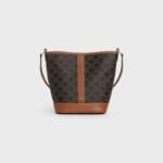Celine Small Logo-Print Bucket Tote Bag Triomphe Canvas