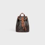 Celine Mini Folco Backpack in Triomphe Canvas with Calfskin Trim