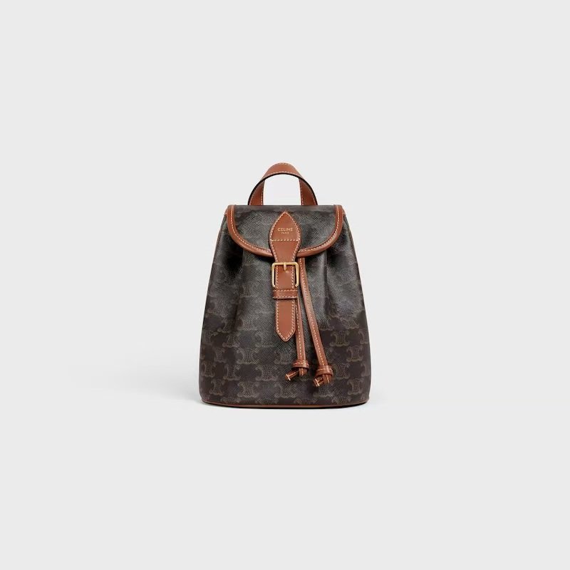 微信图片_20260205104018 Celine Mini Folco Backpack in Triomphe Canvas with Calfskin Trim - Image 1